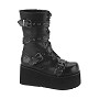 Trashville-205 zwart leer- metal, gothic Trashville-205 zwart leer- metal, gothic